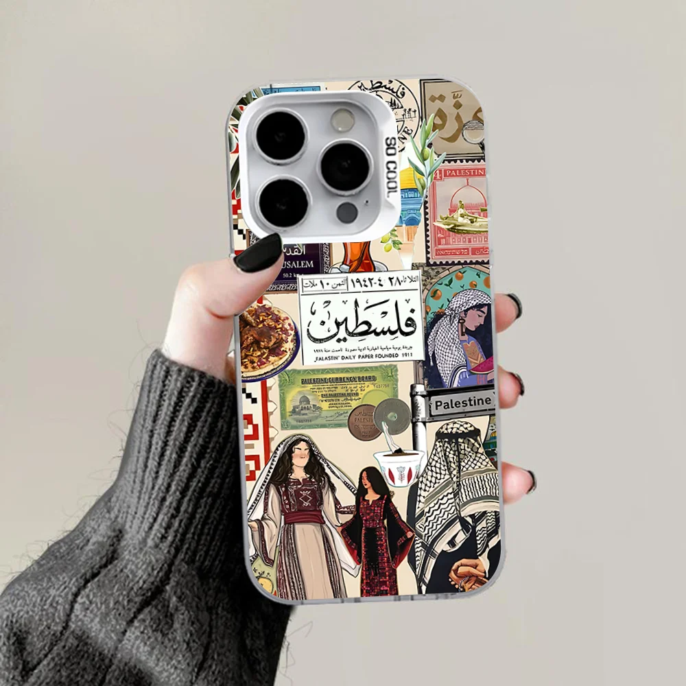 Deir ez-Zor Map Gray Silver Matte Anti-Fall Phone Case