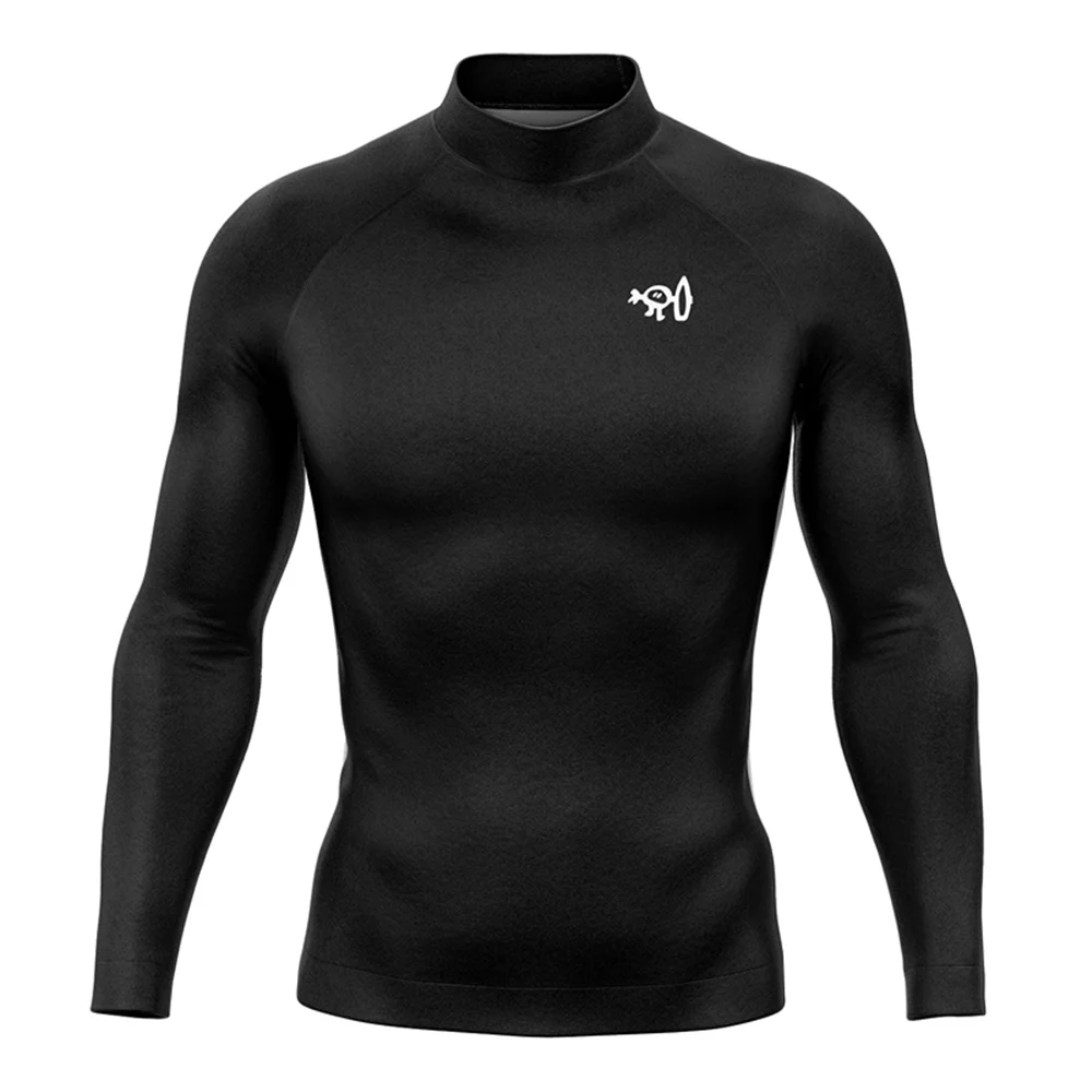 Surf Simply Men Rashguard Long Sleeve Shirt Black UV Protection Swim Shirt Diving Rash Guard Surfing Swimsuit Beach Surf T-shirt