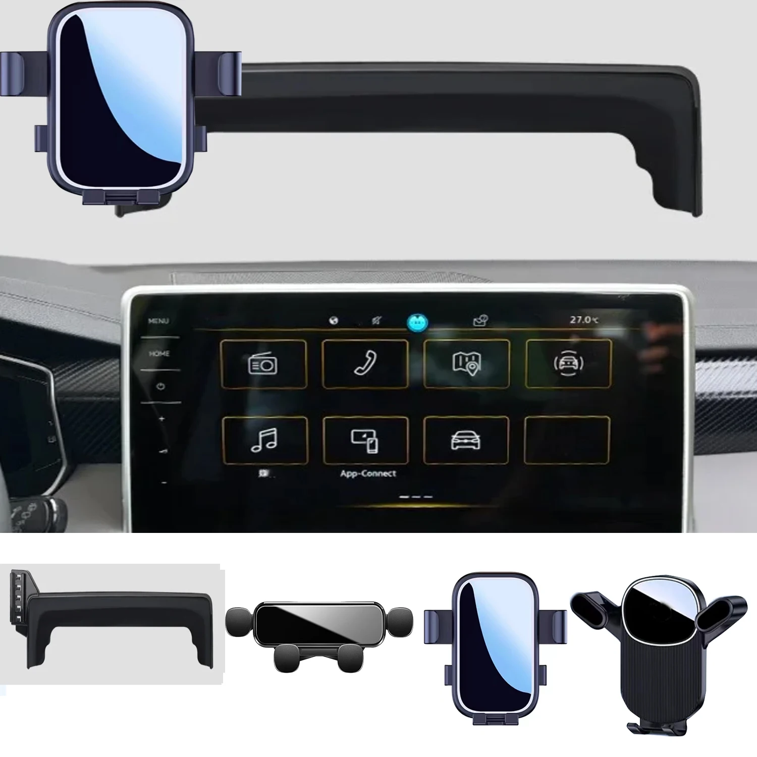 Автомобильный держатель для телефона Volkswagen VW Tayron X 2022- 2023, Поворотная подставка для GPS, специальная фиксированная подставка, базовые аксессуары