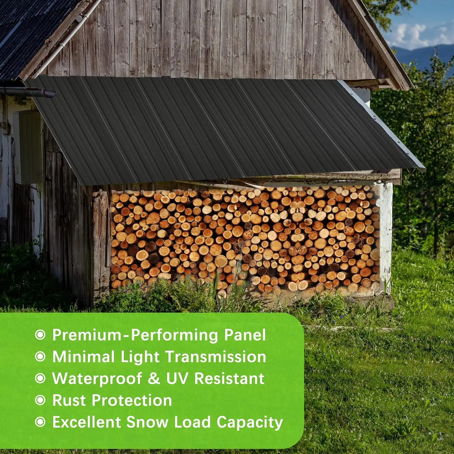 Roofing Panels, L42.52 inch&times;W16.77 inch Metal Roof Panels, Corrugated Roofing Panels for Garages