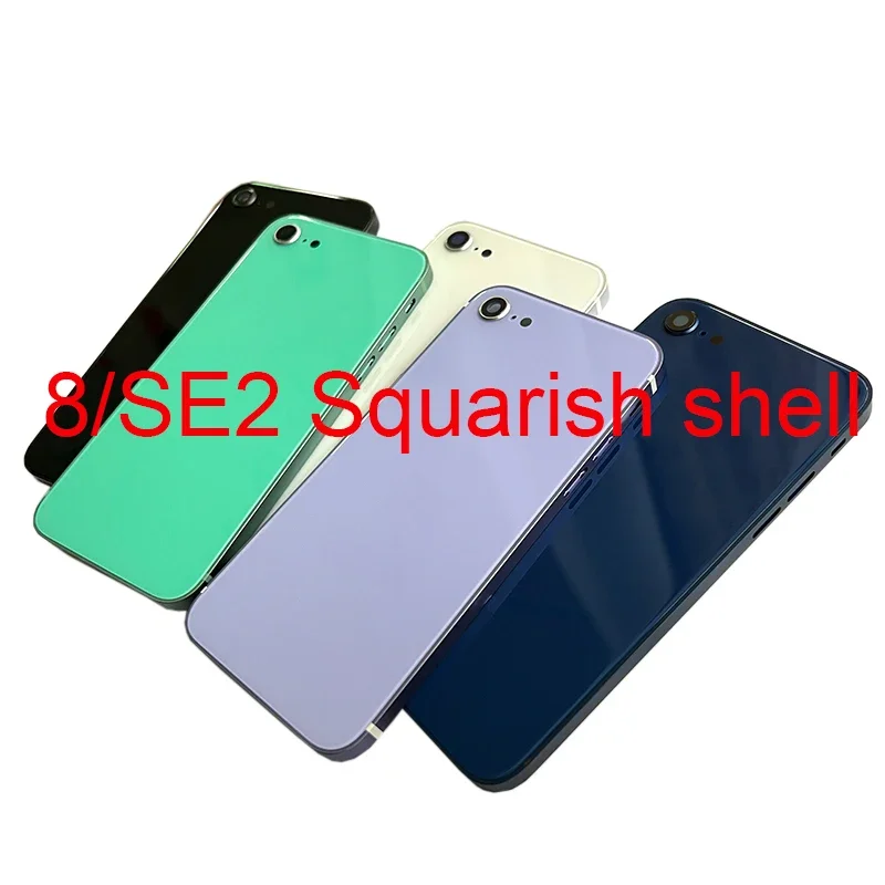 Square Full Assembly Back Middle Frame For For iPhone 8 SE 2020 SE2 2nd Chassis Full Housing Assembly Battery Cover With Flex 5
