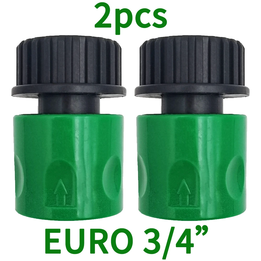 Hose Connector Quick Nipple EURO USA 3/4 Inch Male Threaded for Garden Tubing Drip Irrigation Watering System