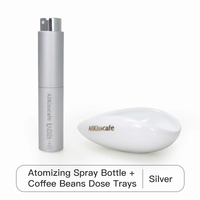Portable Coffee Bean Atomizer and Dosing Cup Tray Set with Built-In Humidifier - Barista Accessories Pack