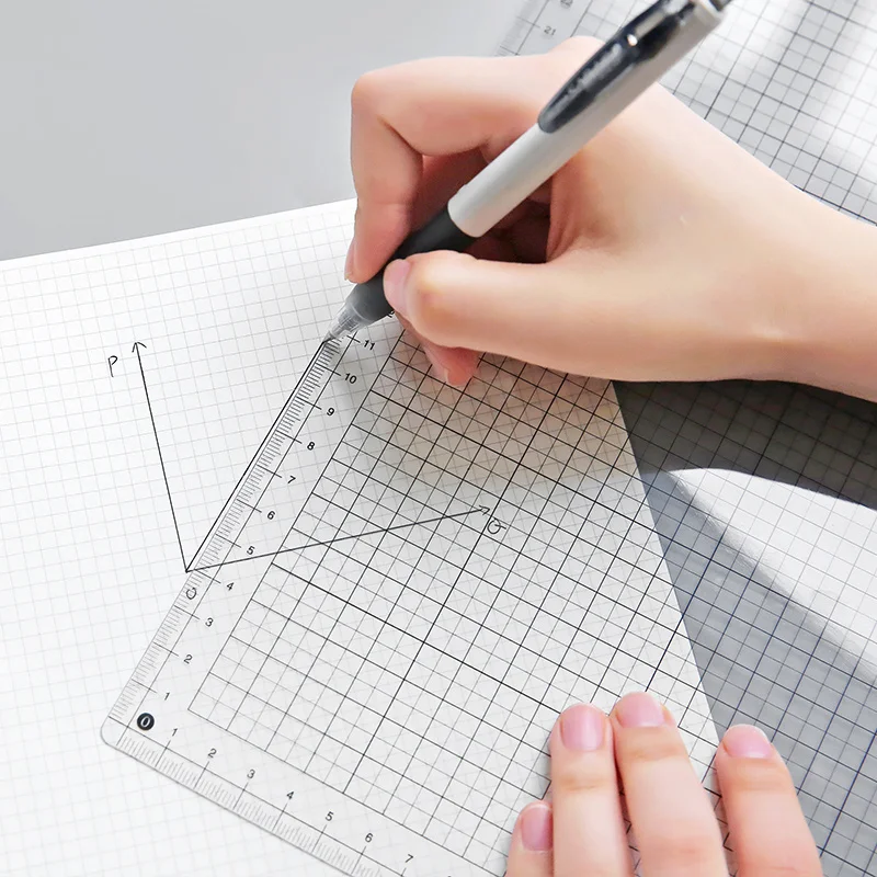 Transparent Ruler Board A4 B5 Students Writing Desk Pad Pvc Grid Sewing
