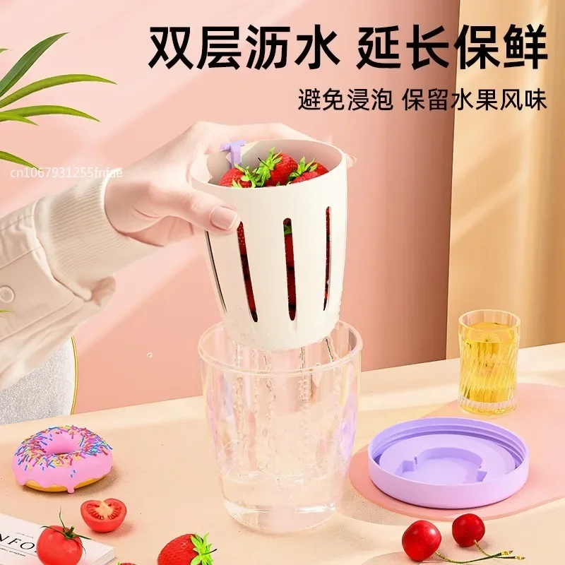 Portable Salad Cup Kids Breakfast Salad Bowl with Fork School Lunch Box Food Storage Bento Box Yogurt Oatmeal Cereal Milk Cup