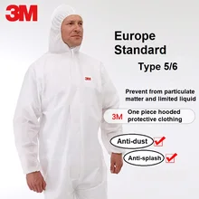 3M 4510/4515/4545 Protective Coverall Clothes Anti Static Anti Chemical Liquid Splash Radiation Protection Effective Particles