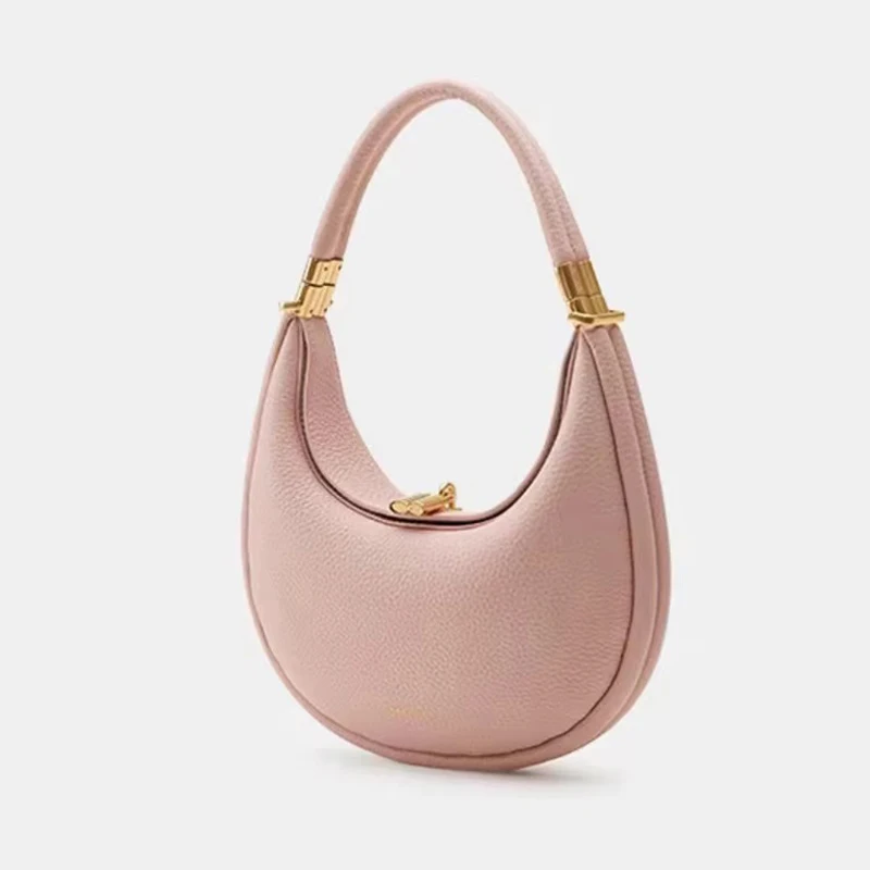 thumbnail image 1 of Bolso de mano con forma de media luna para mujer, bolso de mano con forma de media luna, de piel dividida, de diseñador, de moda, con diseño diagonal, bolsos de pecho suaves y populares, 1 of 4