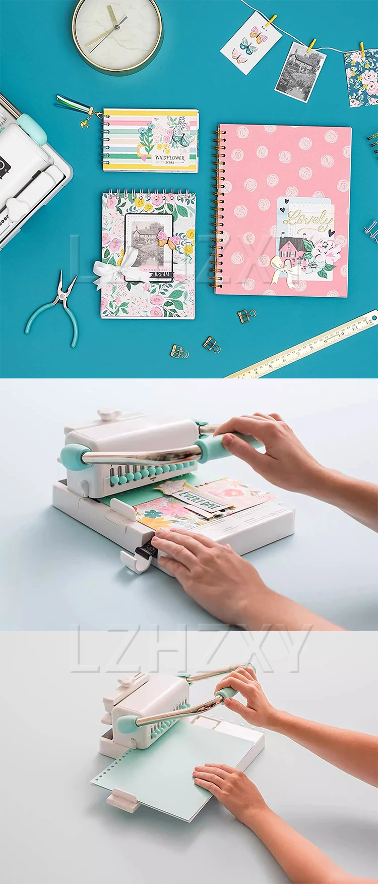 Description Picture 4 of itemBook Binding Machine Compatible with Wire or Spiral Coils Professional Books Notebooks Manual binding machine