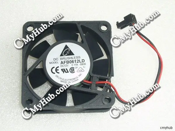 

Для DELTA AFB0612LD S930 DC12V 0.11A 6020 6 см 60 мм 60x60x20 мм 2-контактный охлаждающий вентилятор