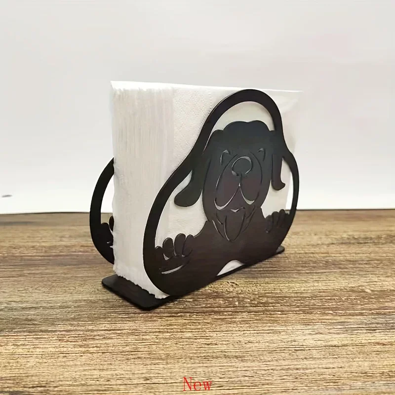 

Metal Creative Home Decor Living Room Tissue Box Kitten Puppy Toilet Tissue Holder Handicraft Decor Desktop Napkin Storage Rack