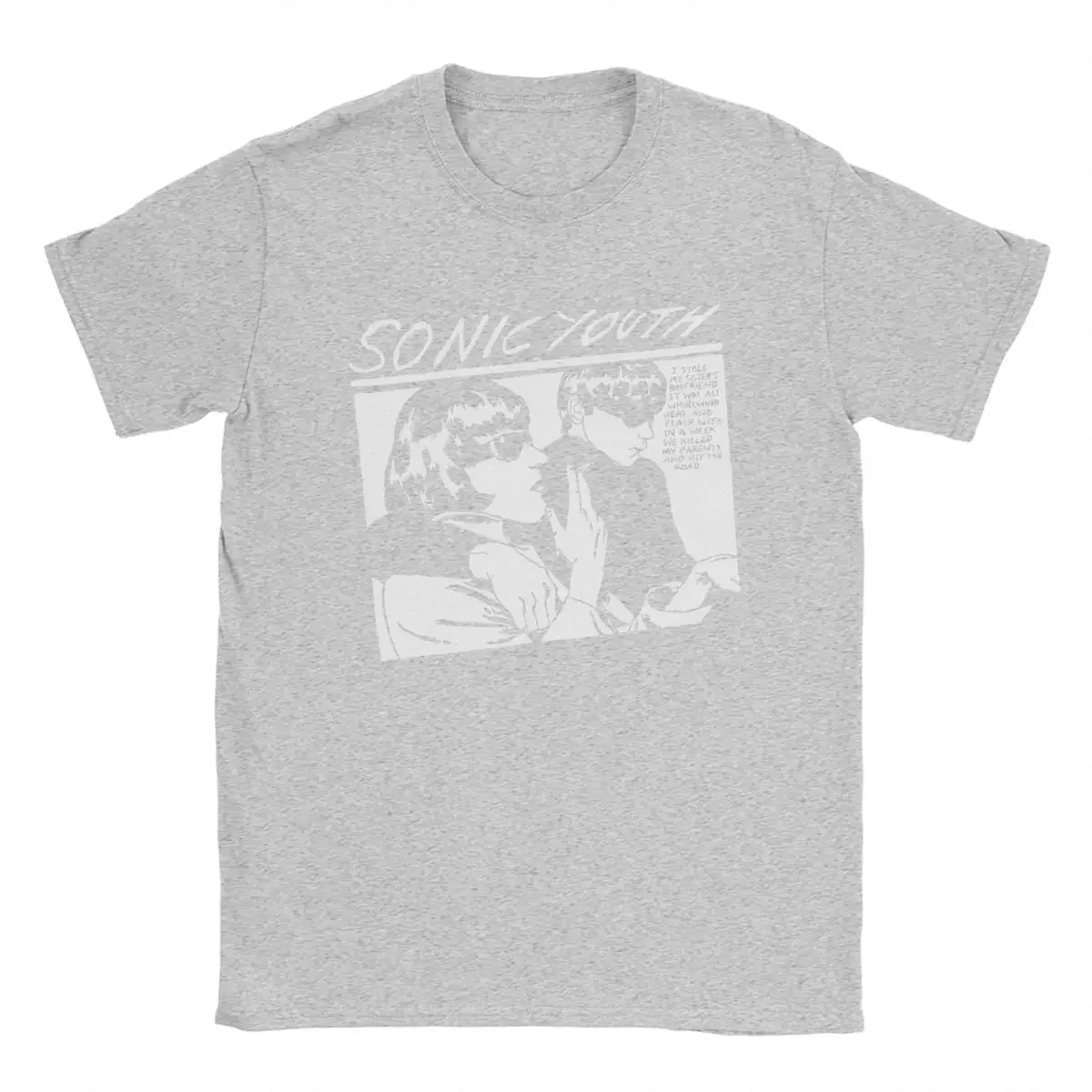 thumbnail image 1 of Camiseta de algodón 100 % con cuello redondo para hombre, camisetas de manga corta con banda musical, camisetas de talla grande, camisetas vintage Heat And Youth Flash Sonic Youth, nuevas, 1 of 4