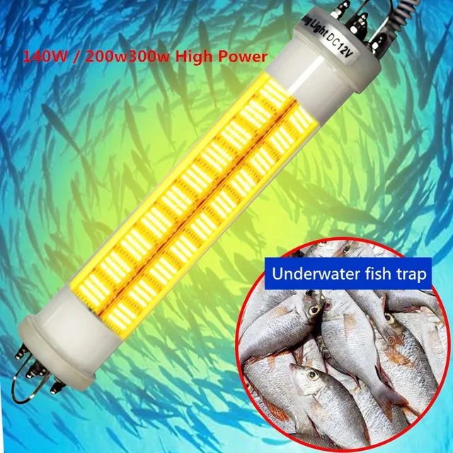 300W Deep Drop Fishing Light Underwater 5M LED Submersible Fishing Light  Fish Lure Bait Finder Lamp Squid Attracting 12V Green - AliExpress
