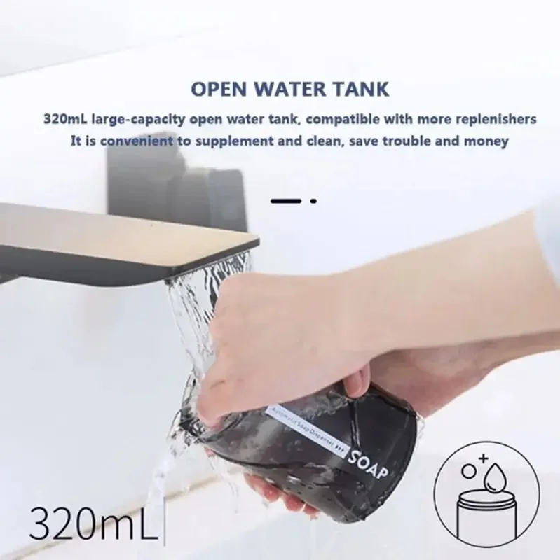 Intelligent Automatic Soap Dispenser USB Rechargeable With Temperature Display Non-contact Foam Mobile Phone Washing 6