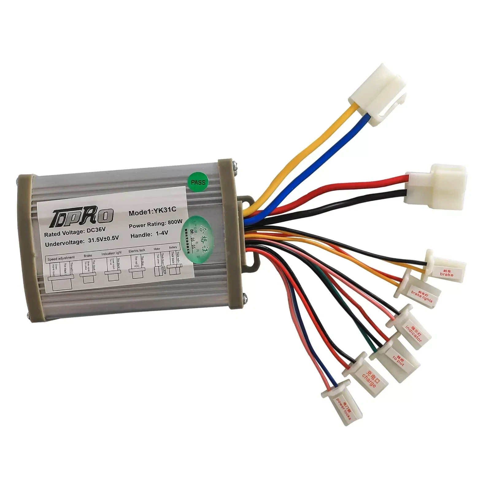 Motorcycle Keylock Throttle Brushed Motor Speed Controller 36V 800W for Bicycle Mini Bike Go Kart ATV Quad Buggy Drift Trike