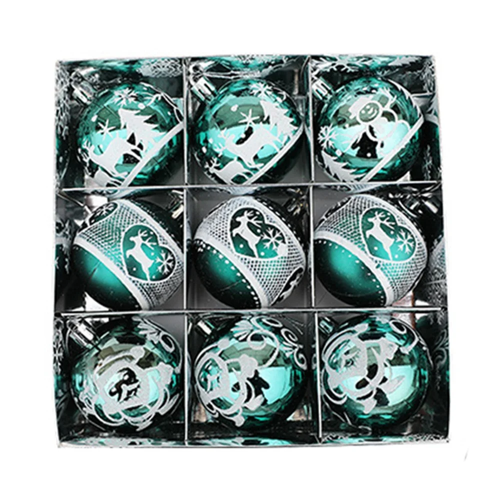 thumbnail image 1 of Adornos navideños de bolas colgantes, 24 piezas de bolas de plástico de colores para decoración de fiestas navideñas, bodas, P1f7, 1 of 5
