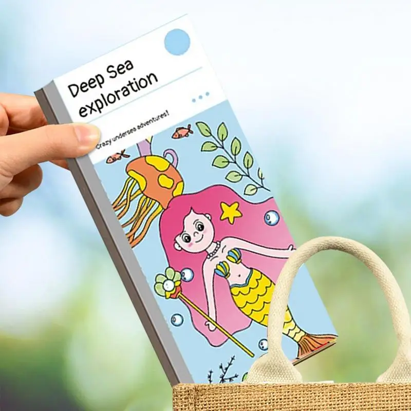 Mini Watercolor Book Mini Coloring Books With Pen 4 Styles Paint With Water  Books Toddler Painting Set Travel Pocket Watercolor - AliExpress