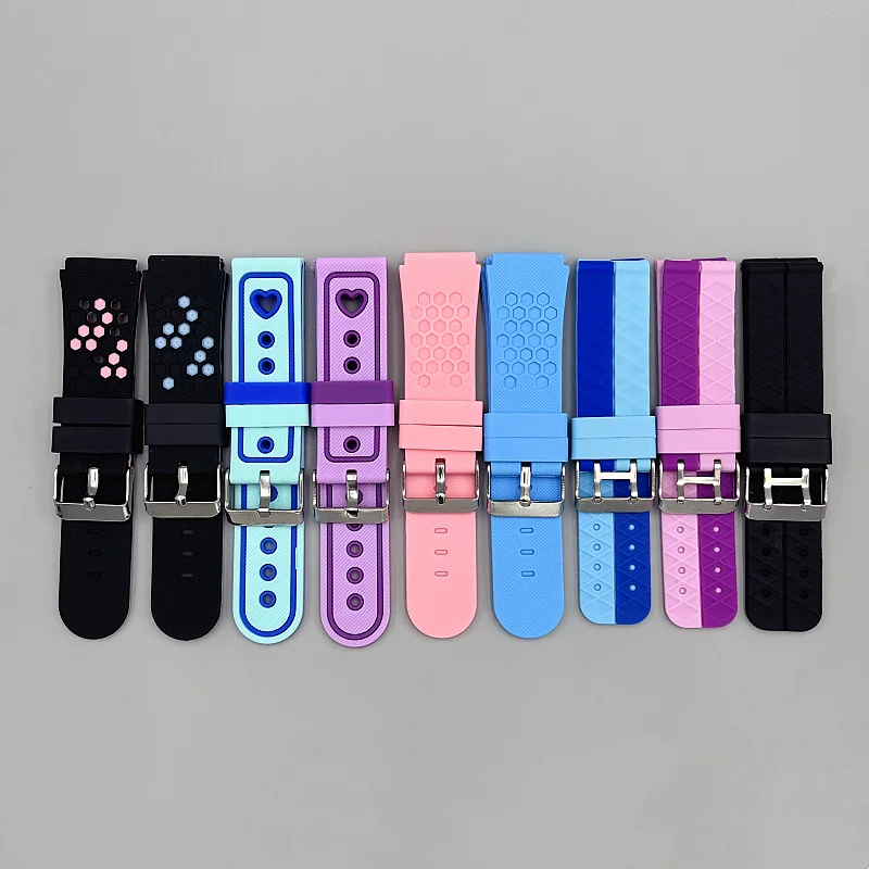 Children's Waterproof Silicone Sport Watch Band - Adjustable 20mm Strap