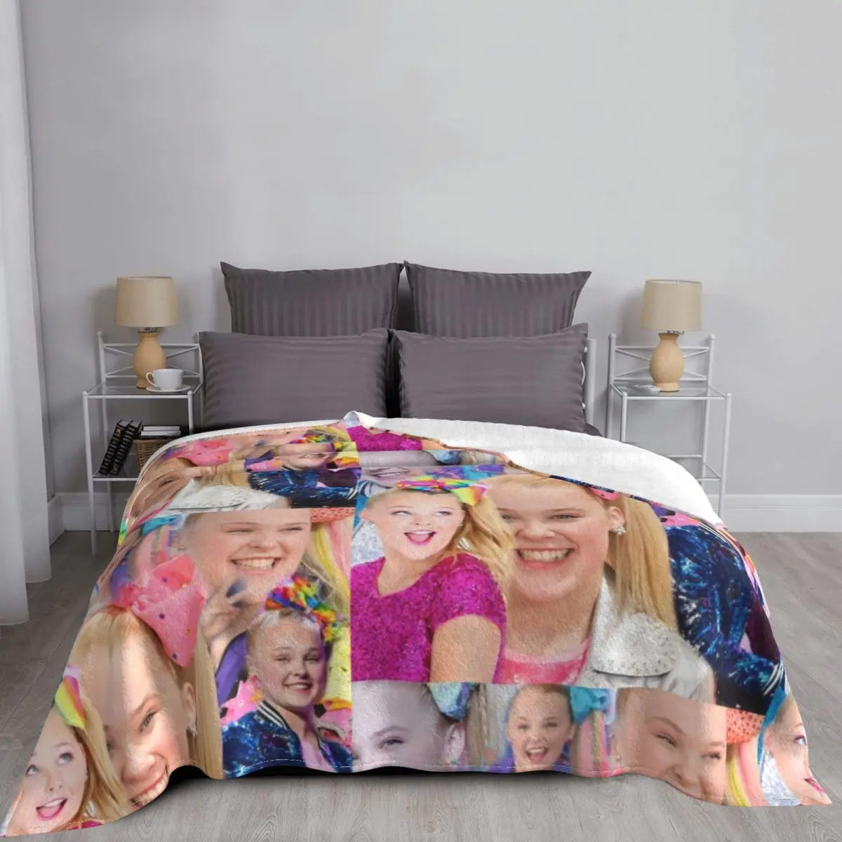 Jojo Siwa Dancer Blankets Velvet Summer Multifunction Lightweight Thin Throw Blankets for Home Couch Rug Piece