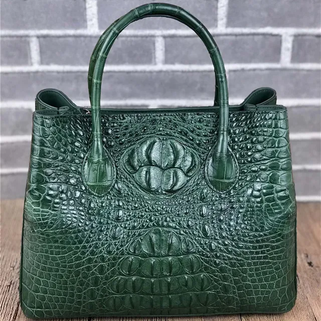 Exotic Genuine Alligator Skin Women Orange Working Totes Large Shoulder Bag  Authentic Crocodile Leather Lady Top-handle Handbag - AliExpress