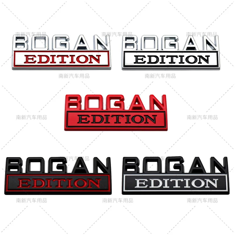 

BOGAN EDITION, the logo of automobile metal leaf board, is modified and the badge sign is attached to the body.