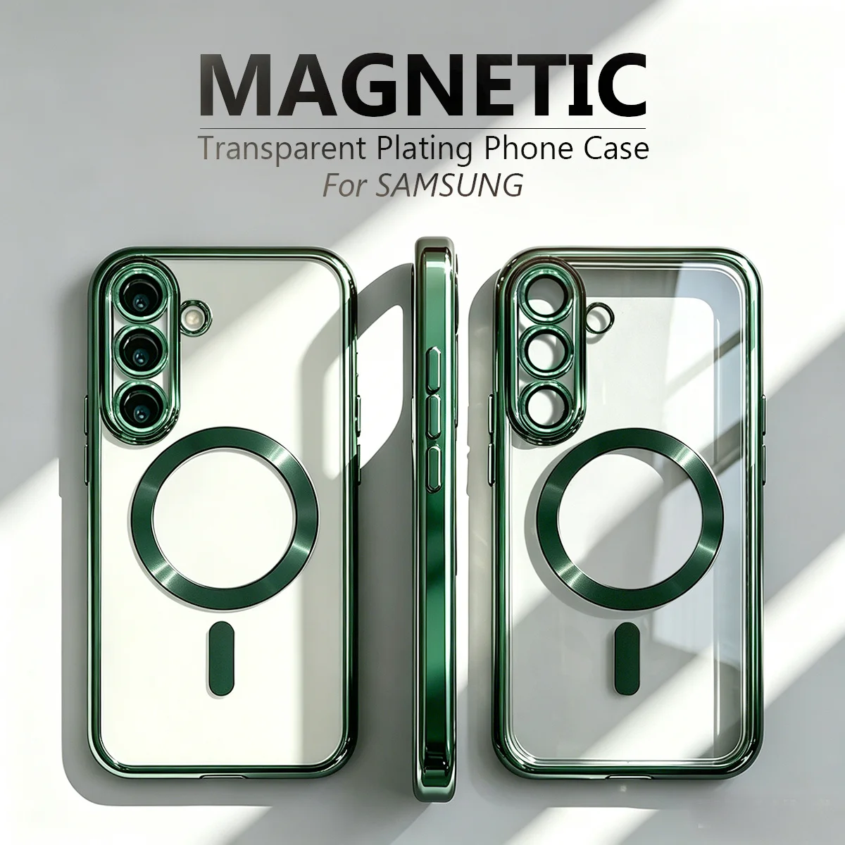 Luxurious Minimalist Transparent Magnetic Phone Case