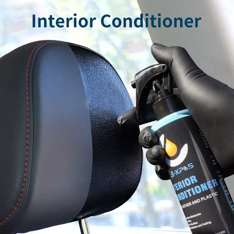 Plastic Leather Restorer Interior Trim Conditioner Polish Shine Cleaner Restore New Black Color Fading Repair Car Care Detail 5