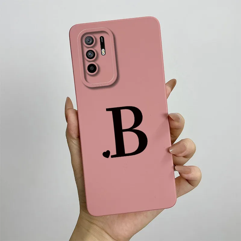 Chic Letters Square Shockproof Phone Case - Elegant Protective Back Cover