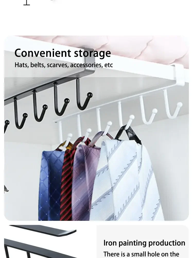 Description Picture 4 of itemKitchen Iron Art Seamless Nail Free Hooks Multi Row Cabinet Storage Hooks Storage of Kitchen Cabinet Wall Shelf Storage Rack