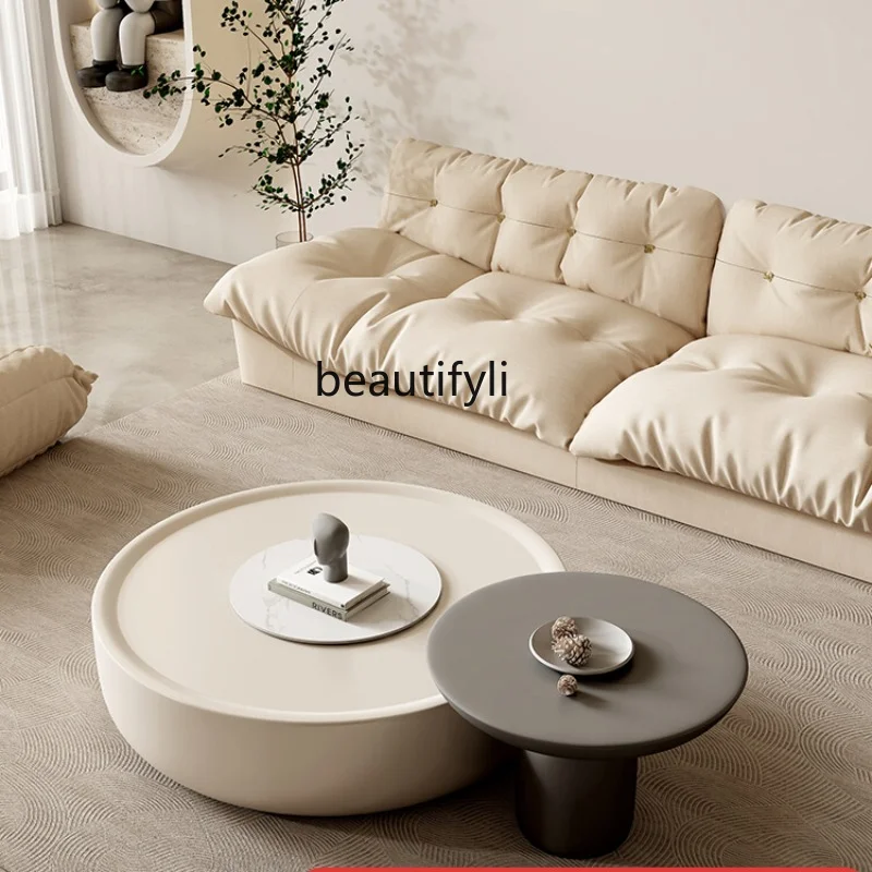 

French Cream Style Coffee Table Living Room Home Small Apartment Light Luxury Modern Designer Small Table
