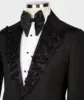 Party Beads Blazer Vest Men Suits Tuxedo Appliques One Button Peaked Lapel Formal Diamonds Beads Wedding Host Plus Size Tailored 2
