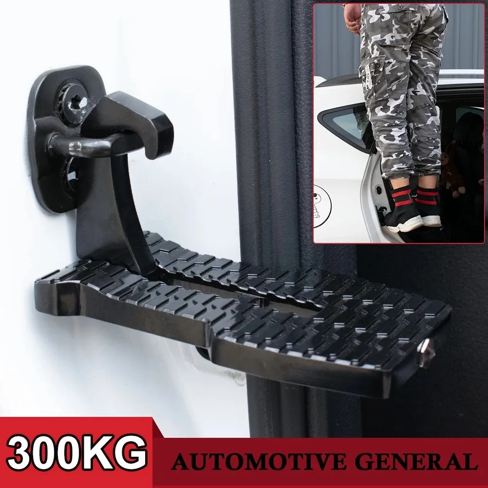 Multifunction Foldable Car Roof Rack Step Car Door Step Universal Latch Hook Auxiliary Foot Pedal Aluminium Alloy Safety Hammer car accessories car pedals car roof rack step
