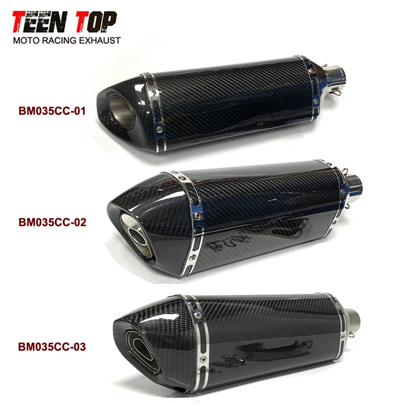 Universal 470mm Motorcycle Exhaust 51mm DB Killer Carbon Fiber AK Exhaust For Kawasaki ER6N Z900 ZX-10R Ninja650 ZX-14R Silencer - Image 5