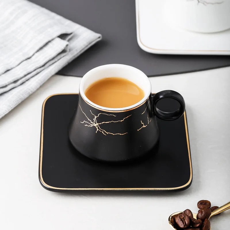 75ml Espresso Cup Thickened Ceramic Coffee Cup and Saucer Small Milk Tea  Cups Tea Mug Office