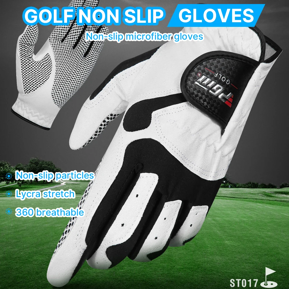 Breathable Antislip Golf Gloves for Men - Abrasion Resistant Microfibre Fabric
