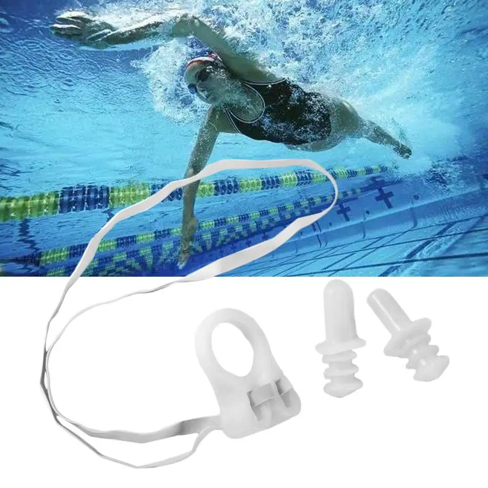 Plugs Swimming Accessories Shower Ear Plugs Diving Surf Sleep Earplugs Nasal Clip Nasal Protection Earplugs Silicone Earplugs