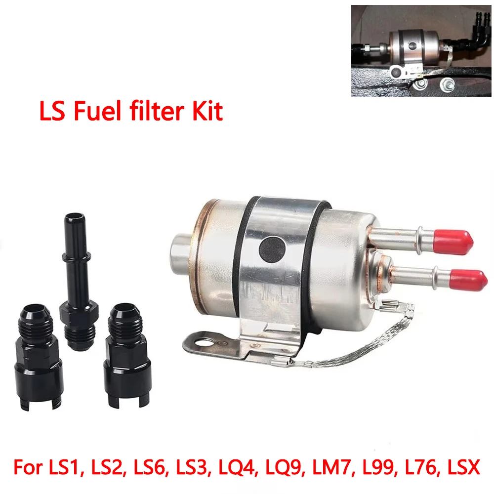 Auto Upgrade Kraftstoff Filter/Regler Rückkehr Legierung Metall Kraftstoff System Adapter LS Swap/EFI Umwandlung Einfach zu installieren silber – Detail 1