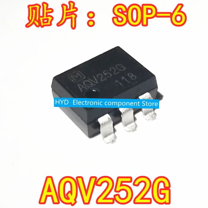 10-PCS-AQV252G-SOP-6-large-current-load-normally-open-relay-decoupling ...