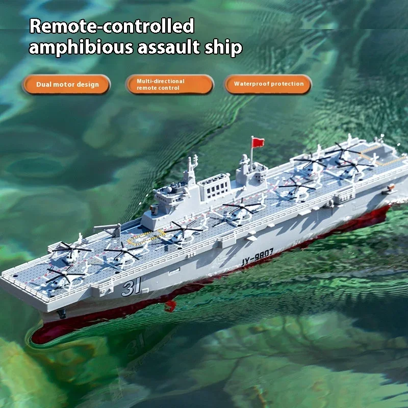 JJRC New Dual Motor Drift Simulation Destroyer Model High-speed Rc Remote Control Ship Summer Explosion Toy Boy Birthday Gift 5