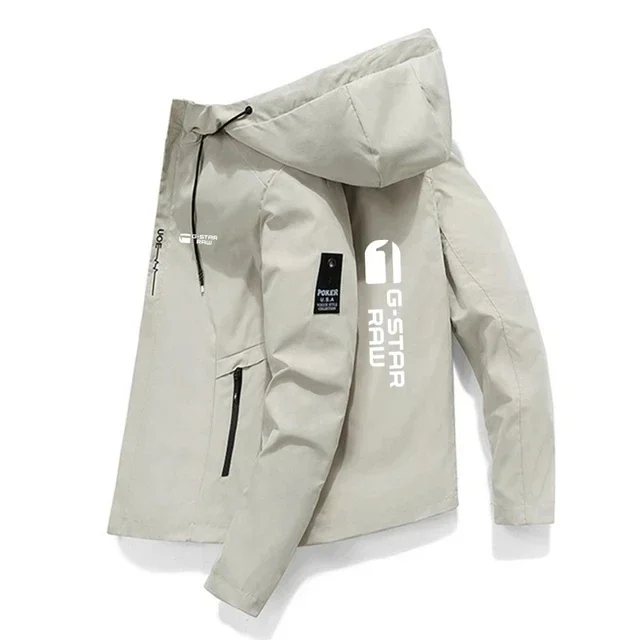 thumbnail image 1 of Chaqueta con capucha para hombre 2023, chaqueta bomber, cortavientos para hombre, abrigos con cremallera, chaquetas de carga ajustadas para primavera y otoño, ropa deportiva informal para hombre, 1 of 5