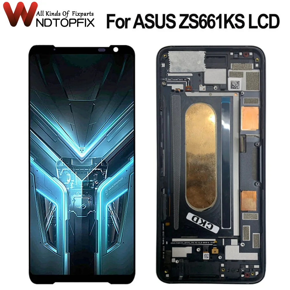 

Tested For Asus ZS661KS LCD Display Touch Screen Digitizer Assembly Replacement Parts For Asus ROG Phone 3 ZS661KS LCD Screen