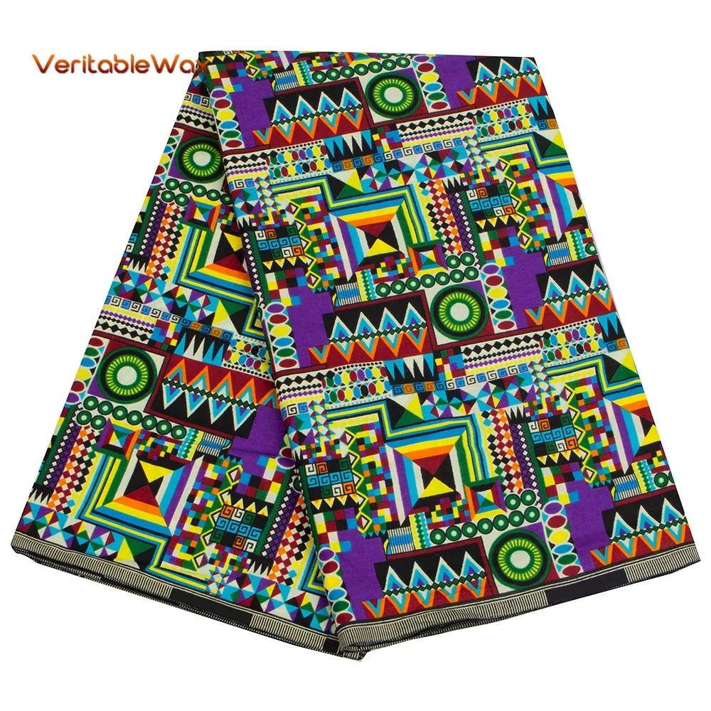 MAYNOWAX – Tessuto In Cera Africana Originale, 100% Cotone, 2 Yards (180 Cm X 120 Cm), Stampa Vivace, Per Abiti E Accessori