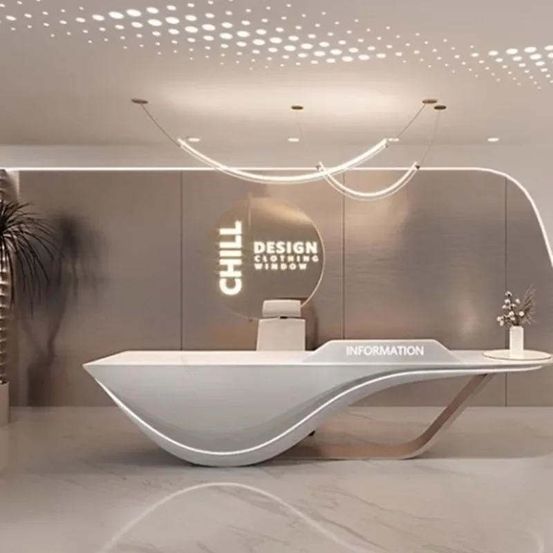 Counter Reception Desk Front Salon Mobile Beauty Service Desk Cashiers Front Gaming Scrivania Scandinava Luxury Furniture