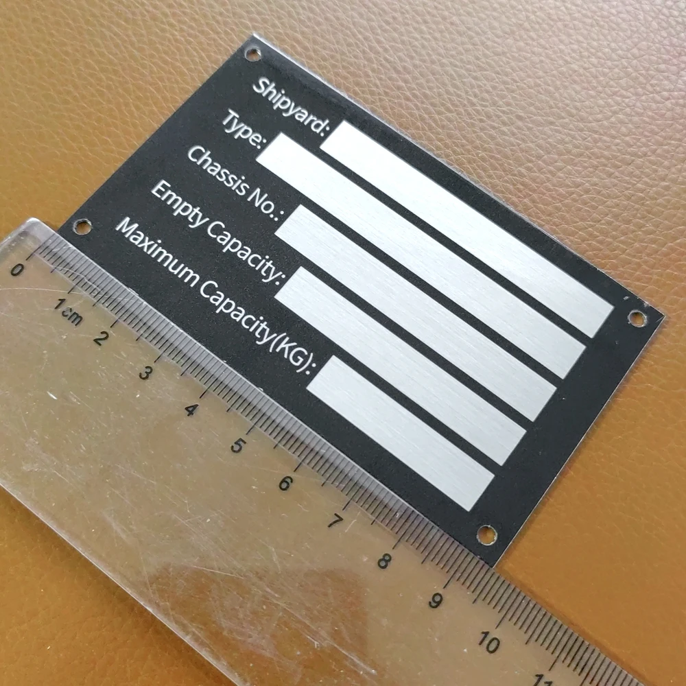 Shipyard Aluminum ID Tag 95 X 55mm Vin Date Plate Model Type Chassis No. Capacity Parts Camper Accessories