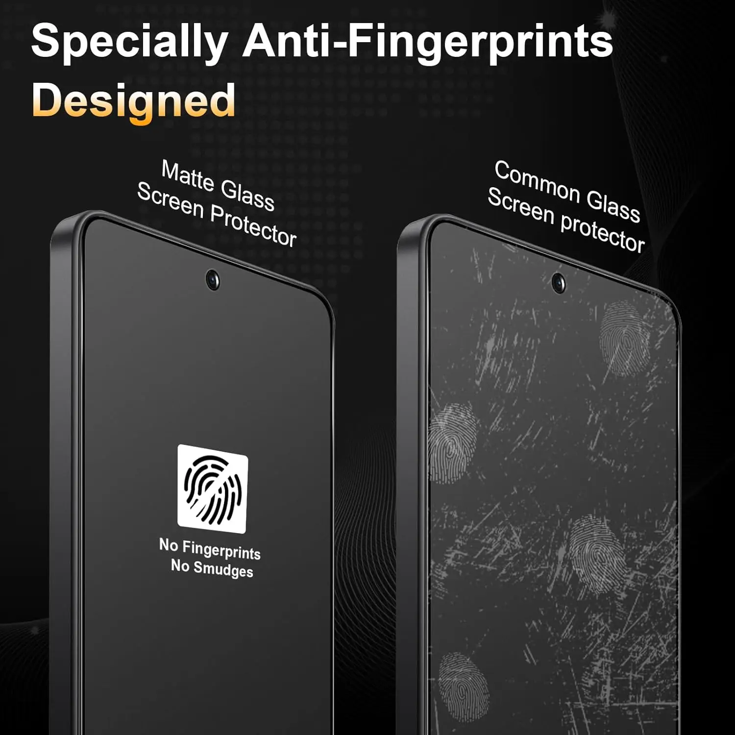 Premium HD Matte Tempered Glass Screen Protector - 2/4 Pack, 9H Hardness