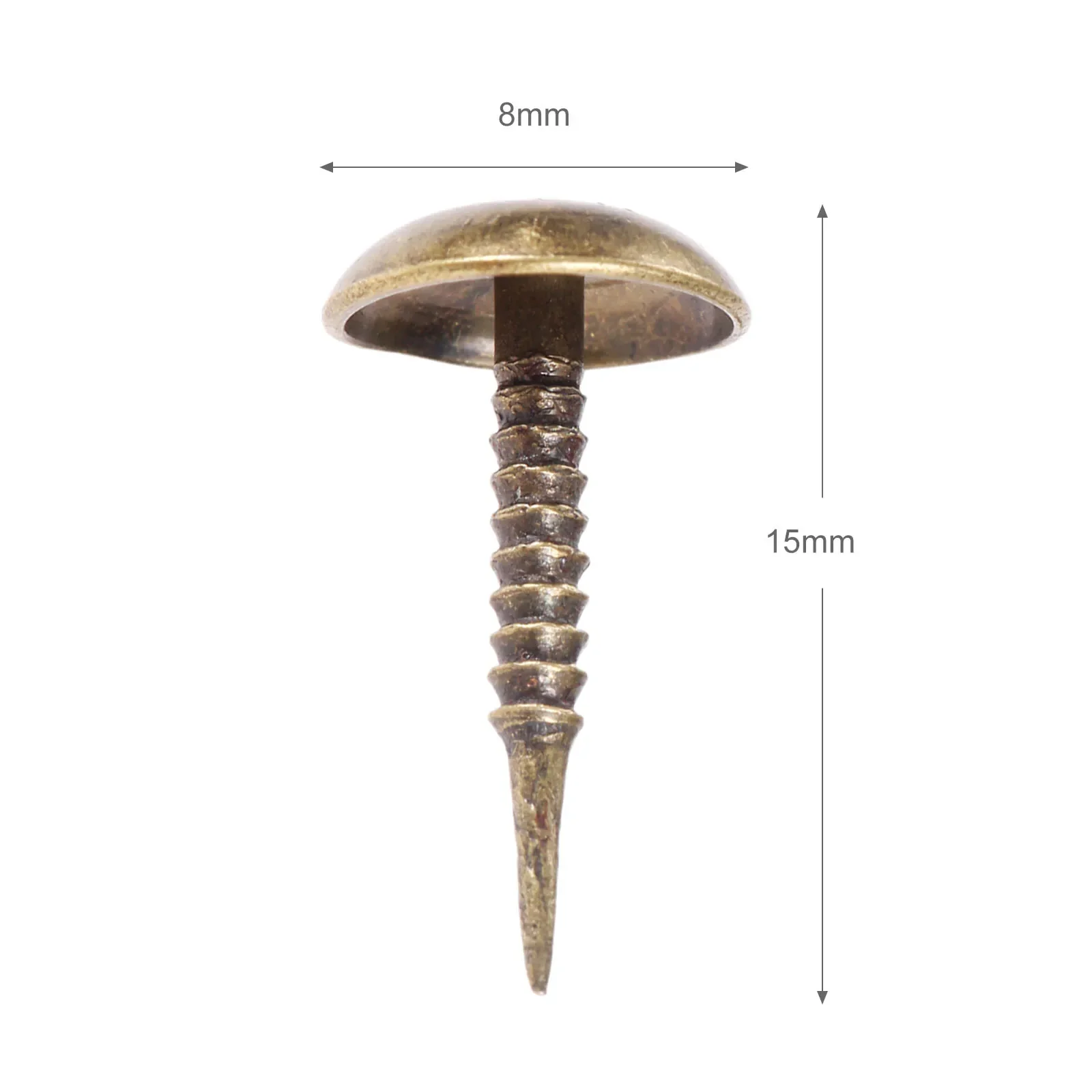 Upholstery Nail 100Pcs Antique Upholstery Nail Jewelry Wood Box Sofa Furniture Tack Stud Pushpin Doornail 8*15mm