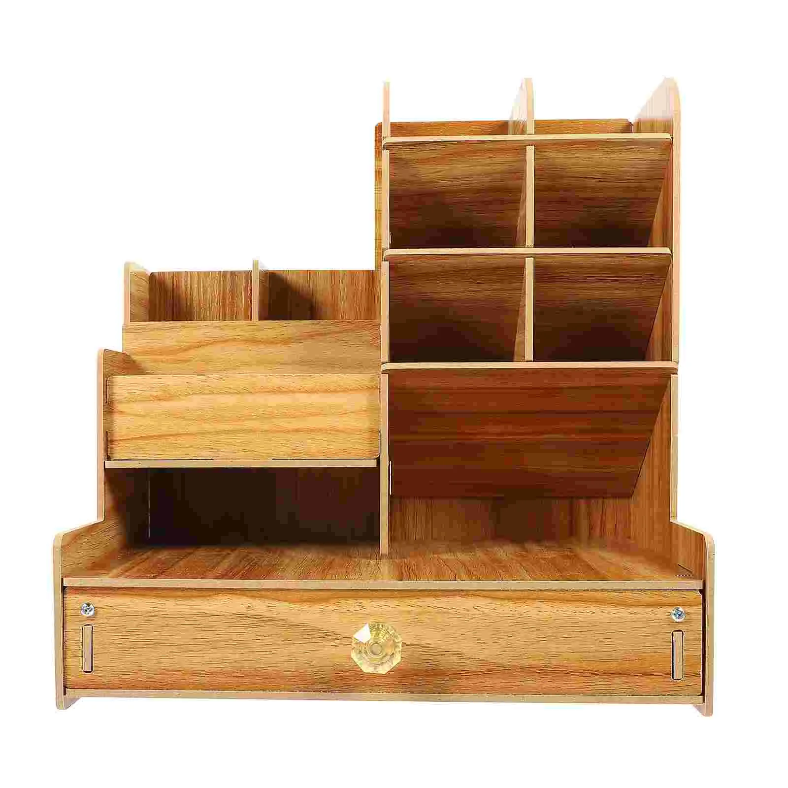 

Wooden Desk Organizer Household Pencil Organizer Multi-Function Table Organizer Convenient Desk Pencil Holder For Students