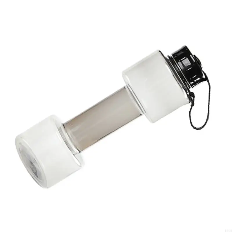 Dumbbell Shaped Water Bottle, 700ml Water Bottle Dumbbell Travel Cup for Gym, Yoga, Running, Outdoor, Cycling, Camping D5QD