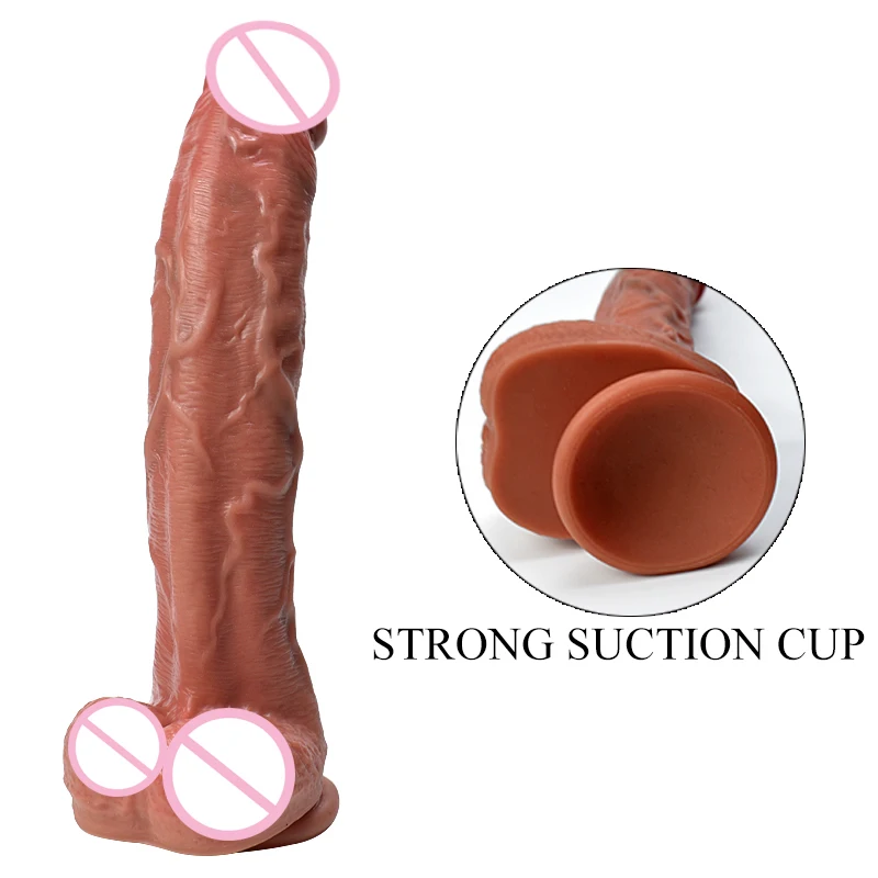 Sex Toy for Women Liquid Silicone Dildo with Suction Cups Giant Super Realistic Oversized Penis
