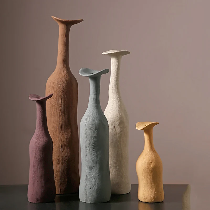 

Nordic Luxury Vase Desk Aesthetic Ceramic Art Living Room Design Novelty Vase Vertiplant Kitchen Florero Household Decor Items