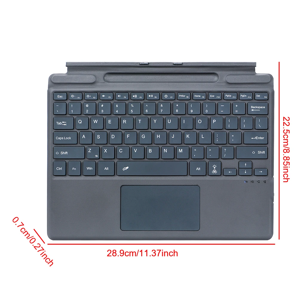 Bluetooth-Compatible Magnetic Wireless Keyboard Type C Charging Ultra-Slim Keyboard for Microsoft Surface Pro 8/9/X/10/11